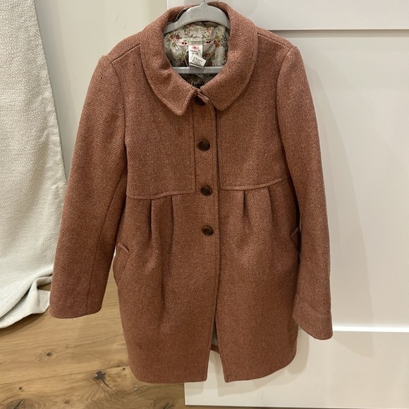 Bonpoint wool coat dusty pink rose 8Y
